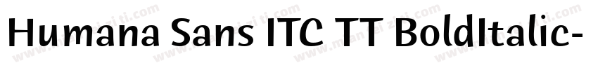 Humana Sans ITC TT BoldItalic字体转换